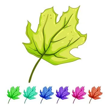 Flag maple leaf cartoon vector graphic 库存插图