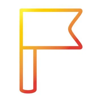 Flag marker internet web technology interface gradient style icon Stock Illustration