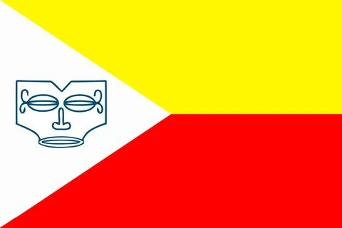 Flag of the Marquesas Islands Illustrazione stock