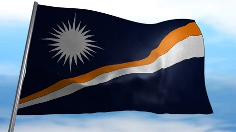 Flag of Marshall Islands Stock Footage 118622228