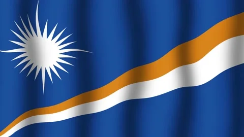 Flag of Marshall Islands Stock Footage 175691468