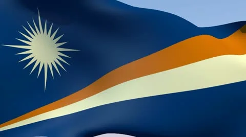 Flag of the Marshall Islands HD Stock-Footage 14833079