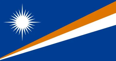 Flag of the Marshall Islands Stock Illustration