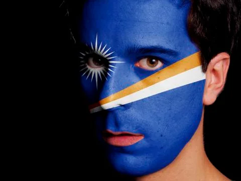 Flag of marshall islands Stock Photos