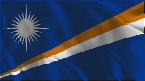 Flag of the Marshall Islands waving slowly Stock-Footage 339621409