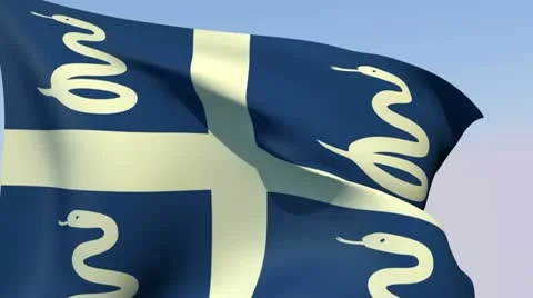 Flag of Martinique HD Stock Footage 14591764