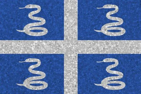 Flag of Martinique on styrofoam texture Stock Illustration