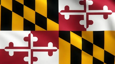 Flag of Maryland Background Video Loop 스톡 동영상 117873005