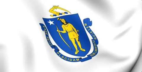 Flag of massachusetts Stock Illustration