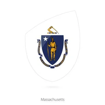 Flag of Massachusetts. Illustration