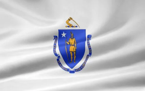 Flag of Massachusetts Stock Photos