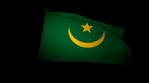 Flag Mauritania 01 Stock Footage 27397634