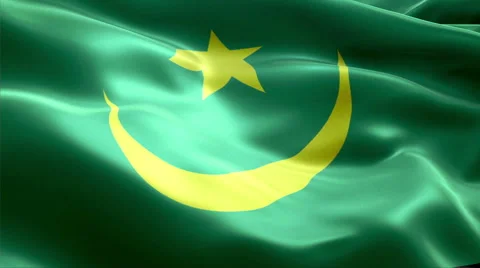 Flag Mauritania Vídeos de archivo 47753192