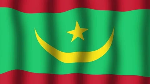 Flag of Mauritania Stock Footage 175824433