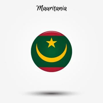 Flag of Mauritania icon Stock Illustration
