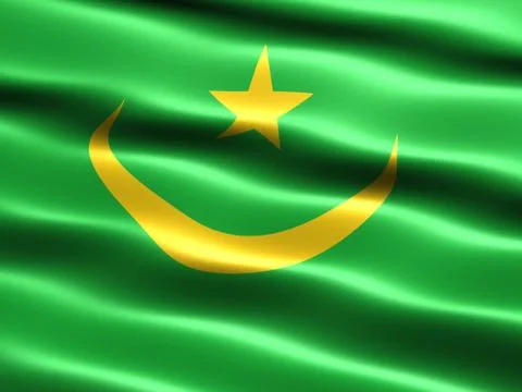 Flag of mauritania Stock Illustration