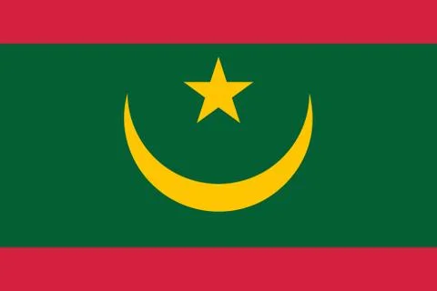 Flag of Mauritania Stock Illustration