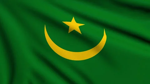 Flag of Mauritania looping Video stock 33805976
