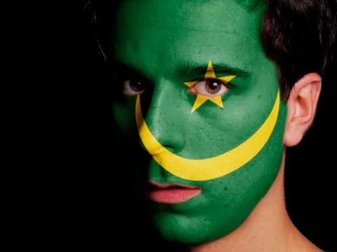 Flag of mauritania Stock Photos