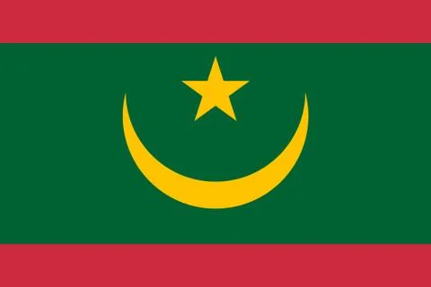 Flag of Mauritania Vector illustration Stock-Illustration