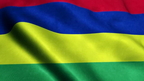 Flag of Mauritius Beautiful 3d animation of the Mauritius flag in loop mode Stock Footage 226817253