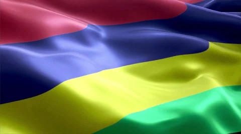 Flag Mauritius Vídeos de archivo 47753309