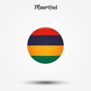 Flag of Mauritius icon Illustrazione stock