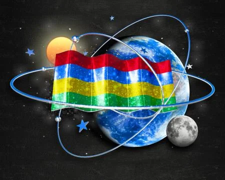 Flag Mauritius quality designer flag Stock Illustration