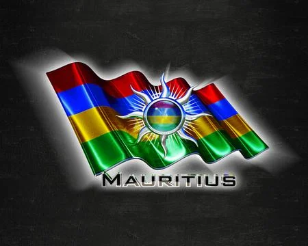 Flag Mauritius quality designer flag イラスト素材