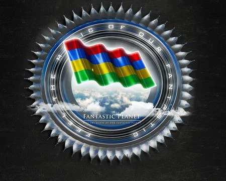 Flag Mauritius quality designer flag Stock Illustration