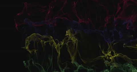 Flag Mauritius  turns into smoke. State weakening concept, alpha channel. Stock Footage 172483608