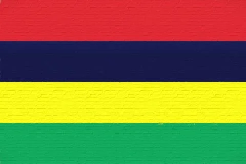 Flag of Mauritius Wall. Illustrazione stock