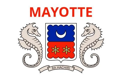 Flag of Mayotte Illustrazione stock