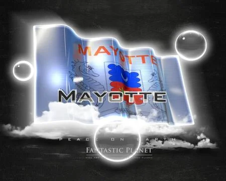 Flag Mayotte quality designer flag Stock Illustration