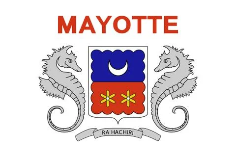 Flag of Mayotte. Vector illustration. World flag Stock Illustration