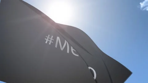 Flag of Me Too movement Stock Footage 134586483