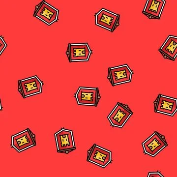 Flag medieval heraldry vector seamless pattern Stock Illustration