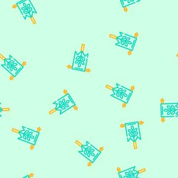 Flag medieval heraldry vector seamless pattern Stock Illustration