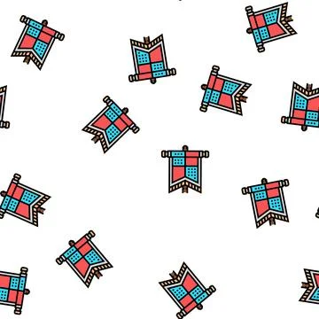 Flag medieval vector seamless pattern Stock Illustration