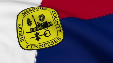 Flag of Memphis, Tennessee Loop Stock Footage 241160878