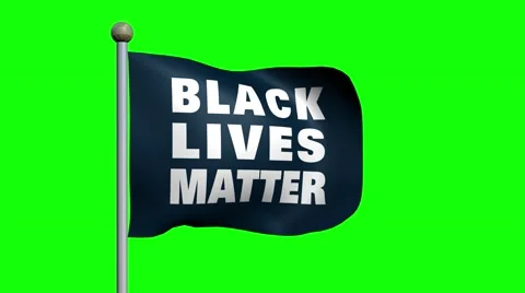 Flag With Message "BLACK LIVES MATTER" Waving Against Green Screen. 库存影片 59665335