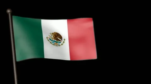 Flag Mexico 23.976fps Stock Footage 21319893
