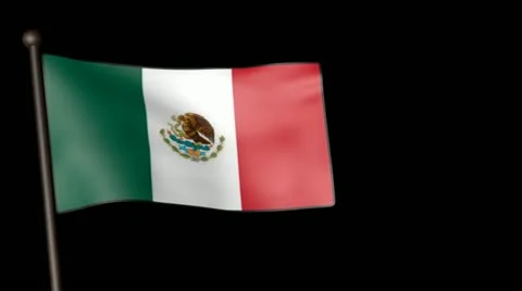 Flag Mexico 25fps Stock Footage 12617034