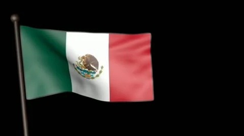 Flag Mexico 29.976fps Stock Footage 21471388