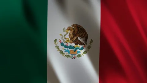 Flag of Mexico, 3D Render Stock Footage 275571176