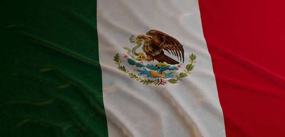 Flag of Mexico 3d Render Иллюстрация