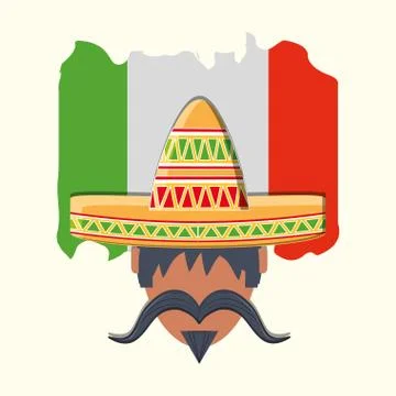 Flag of mexico design Ilustración de archivo