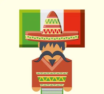 Flag of mexico design Ilustración de archivo