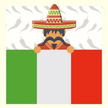 Flag of mexico design Ilustración de archivo