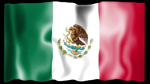 Flag of Mexico Stock Footage 46476272
